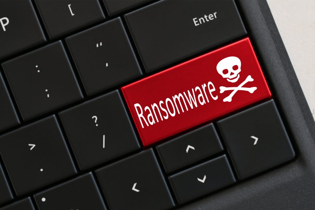 Ransomware Key on Keyboard